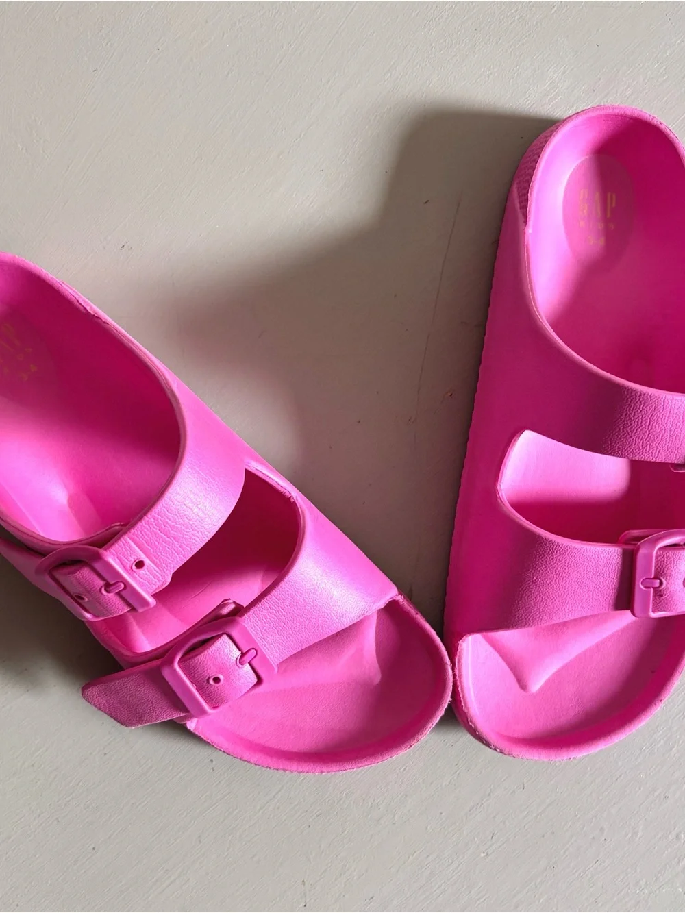 GAP Kids Standout Pink Double Buckle Slides EVA Sandals